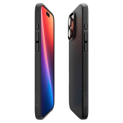 Чохол Spigen для iPhone 16 Pro, Liquid Air, Matte Black (ACS08117) Чохол Spigen для iPhone 16 Pro, Liquid Air, Matte Black (ACS08117)
