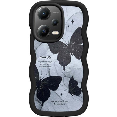 Чохол TPU Cloudy Pictures для Xiaomi Poco X5 5G / Redmi Note 12 5G Butterflies