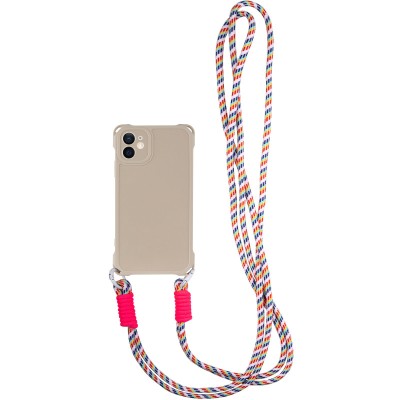 Чохол TPU CrossBody with straps для Apple iPhone 12 (6.1") Antique White Чохол TPU CrossBody with straps для Apple iPhone 12 (6.1") Antique White