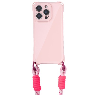 Чохол TPU CrossBody with straps для Apple iPhone 12 Pro (6.1") Pink