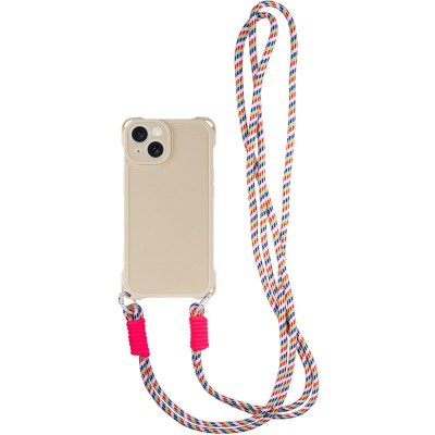 Чохол TPU CrossBody with straps для Apple iPhone 15 (6.1") Antique White Чохол TPU CrossBody with straps для Apple iPhone 15 (6.1") Antique White