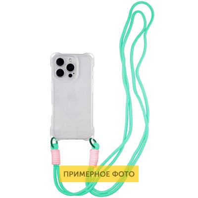 Чохол TPU CrossBody with straps для Apple iPhone 16e (6.1") Transparent Чохол TPU CrossBody with straps для Apple iPhone 16e (6.1") Transparent
