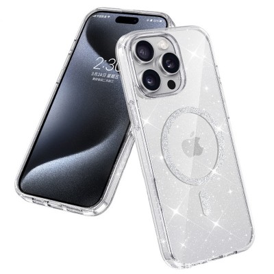 Чохол TPU Eclipse Sparkle (MagFit) для Apple iPhone 14 Pro Max (6.7") Clear