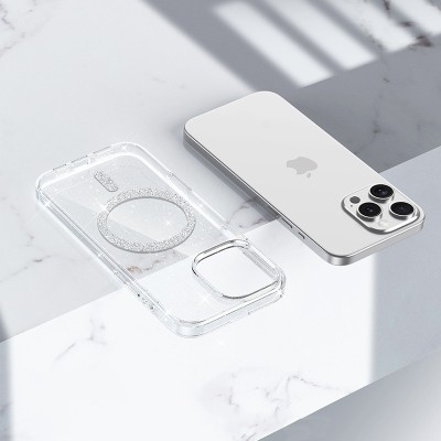 Чохол TPU Eclipse Sparkle (MagFit) для Apple iPhone 14 Pro Max (6.7") Clear