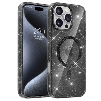 Чохол TPU Eclipse Sparkle (MagFit) для Apple iPhone 16 Pro (6.3") Black