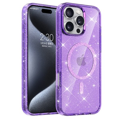 Чохол TPU Eclipse Sparkle (MagFit) для Apple iPhone 16 Pro (6.3") Purple Чохол TPU Eclipse Sparkle (MagFit) для Apple iPhone 16 Pro (6.3") Purple