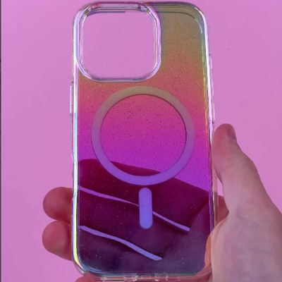 Чохол TPU Galaxy Sparkle (MagFit) для Apple iPhone 13 / 14 (6.1") Chroma+Glitter Чохол TPU Galaxy Sparkle (MagFit) для Apple iPhone 13 / 14 (6.1") Chroma+Glitter
