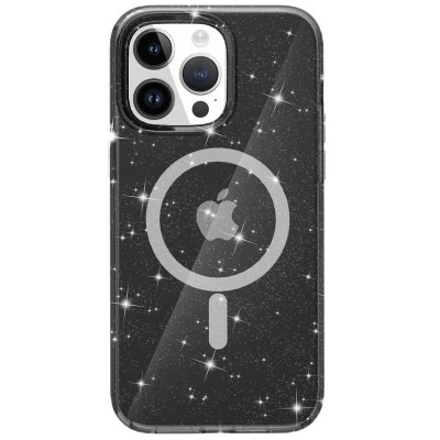 Чохол TPU Galaxy Sparkle (MagFit) для Apple iPhone 13 Pro (6.1") Black+Glitter Чохол TPU Galaxy Sparkle (MagFit) для Apple iPhone 13 Pro (6.1") Black+Glitter