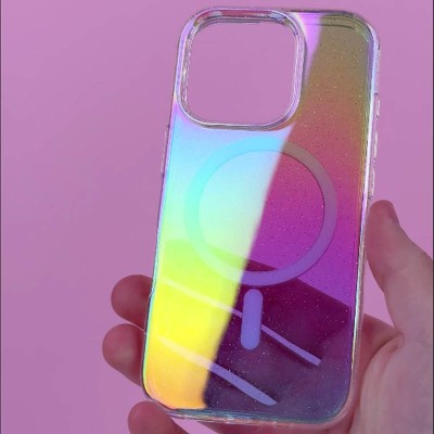 Чохол TPU Galaxy Sparkle (MagFit) для Apple iPhone 13 Pro Max (6.7") Chroma+Glitter Чохол TPU Galaxy Sparkle (MagFit) для Apple iPhone 13 Pro Max (6.7") Chroma+Glitter