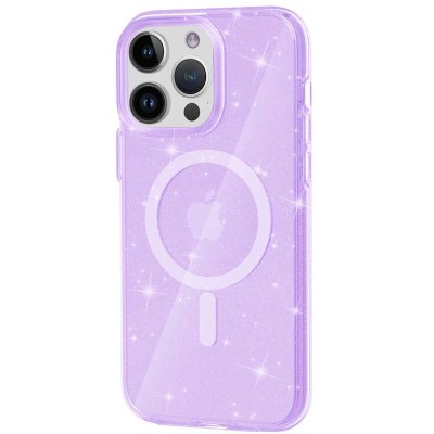 Чохол TPU Galaxy Sparkle (MagFit) для Apple iPhone 13 Pro Max (6.7") Purple+Glitter Чохол TPU Galaxy Sparkle (MagFit) для Apple iPhone 13 Pro Max (6.7") Purple+Glitter