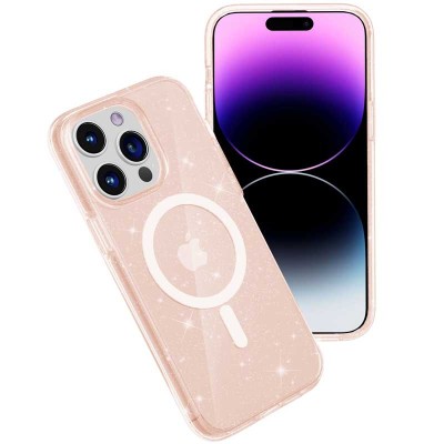 Чохол TPU Galaxy Sparkle (MagFit) для Apple iPhone 14 Pro (6.1") Gold+Glitter Чохол TPU Galaxy Sparkle (MagFit) для Apple iPhone 14 Pro (6.1") Gold+Glitter