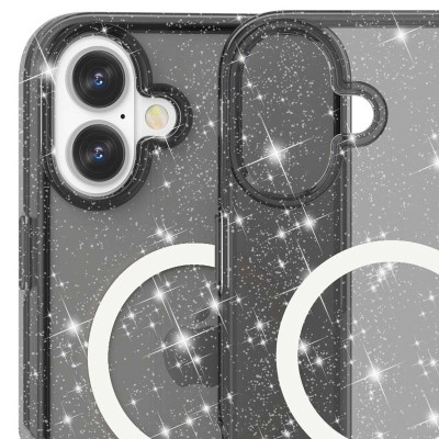 Чохол TPU Galaxy Sparkle (MagFit) для Apple iPhone 16 Plus (6.7") Black+Glitter Чохол TPU Galaxy Sparkle (MagFit) для Apple iPhone 16 Plus (6.7") Black+Glitter