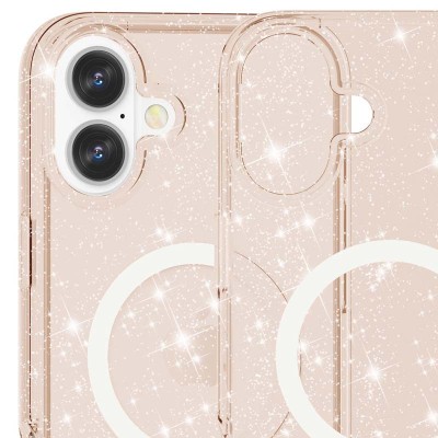 Чохол TPU Galaxy Sparkle (MagFit) для Apple iPhone 16 Plus (6.7") Gold+Glitter Чохол TPU Galaxy Sparkle (MagFit) для Apple iPhone 16 Plus (6.7") Gold+Glitter
