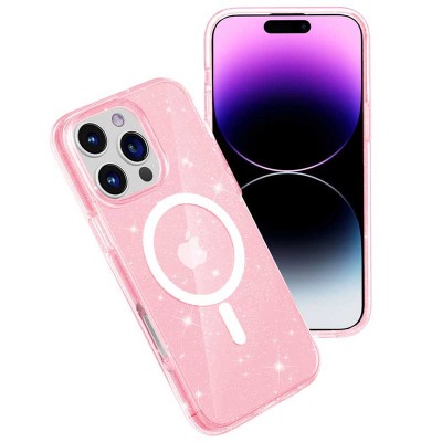 Чохол TPU Galaxy Sparkle (MagFit) для Apple iPhone 16 Pro (6.3") Pink+Glitter Чохол TPU Galaxy Sparkle (MagFit) для Apple iPhone 16 Pro (6.3") Pink+Glitter