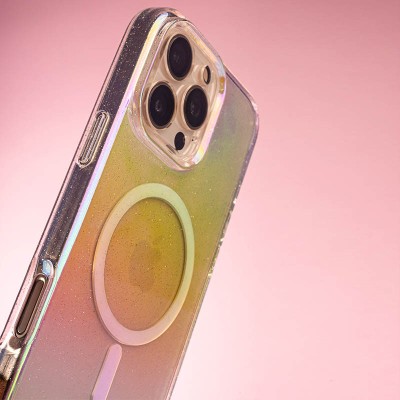 Чохол TPU Galaxy Sparkle (MagFit) для Apple iPhone 16 Pro Max (6.9") Chroma+Glitter