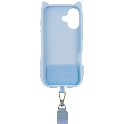 Чохол TPU GETMAN Cat with straps для Apple iPhone 16 (6.1") Blue Чохол TPU GETMAN Cat with straps для Apple iPhone 16 (6.1") Blue