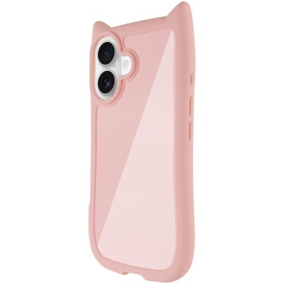 Чохол TPU GETMAN Cat with straps для Apple iPhone 16 Plus (6.7") Pink Чохол TPU GETMAN Cat with straps для Apple iPhone 16 Plus (6.7") Pink
