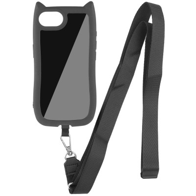 Чохол TPU GETMAN Cat with straps для Apple iPhone 16e (6.1") Black Чохол TPU GETMAN Cat with straps для Apple iPhone 16e (6.1") Black