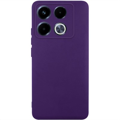 Чохол TPU GETMAN Liquid Silk Full Camera для Infinix Note 40 Pro 4G Темно фіолетовий / Dark Purple