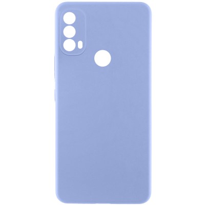 Чохол TPU GETMAN Liquid Silk Full Camera для Motorola Moto E40 Бузковий / Light purple