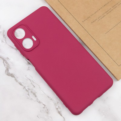Чохол TPU GETMAN Liquid Silk Full Camera для Motorola Moto G24 Бордовий / Marsala