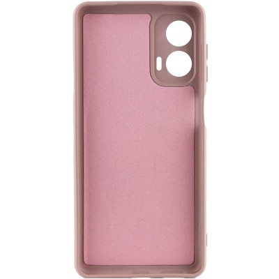 Чохол TPU GETMAN Liquid Silk Full Camera для Motorola Moto G24 Рожевий / Pink Sand