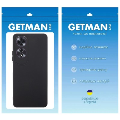 Чохол TPU GETMAN Liquid Silk Full Camera для Oppo A60 4G Чорний / Black