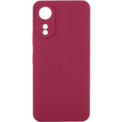 Чохол TPU GETMAN Liquid Silk Full Camera для Oppo A78 4G Бордовий / Marsala