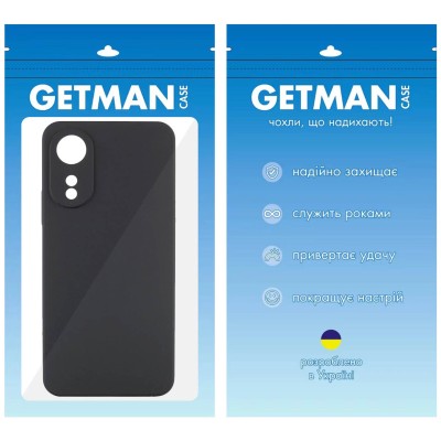 Чохол TPU GETMAN Liquid Silk Full Camera для Oppo A78 4G Чорний / Black Чохол TPU GETMAN Liquid Silk Full Camera для Oppo A78 4G Чорний / Black