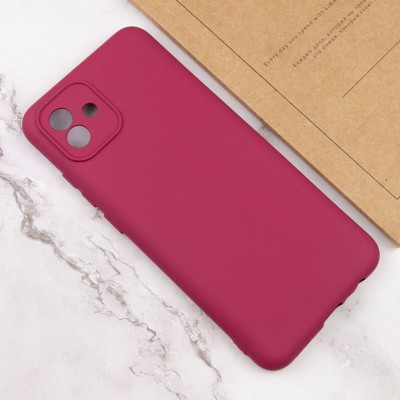 Чохол TPU GETMAN Liquid Silk Full Camera для Samsung Galaxy A05 Бордовий / Marsala