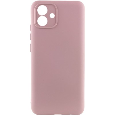 Чохол TPU GETMAN Liquid Silk Full Camera для Samsung Galaxy A05 Рожевий / Pink Sand
