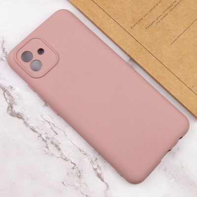 Чохол TPU GETMAN Liquid Silk Full Camera для Samsung Galaxy A05 Рожевий / Pink Sand