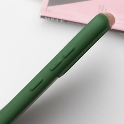 Чохол TPU GETMAN Liquid Silk Full Camera для Samsung Galaxy S21 FE Зелений / Dark green