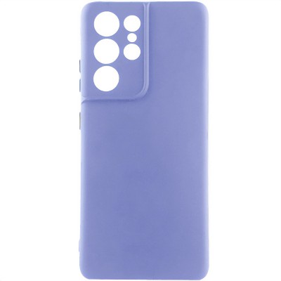 Чохол TPU GETMAN Liquid Silk Full Camera для Samsung Galaxy S21 Ultra Бузковий / Dasheen