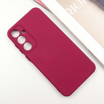 Чохол TPU GETMAN Liquid Silk Full Camera для Samsung Galaxy S24 FE Бордовий / Marsala