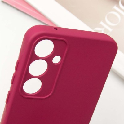 Чохол TPU GETMAN Liquid Silk Full Camera для Samsung Galaxy S24 FE Бордовий / Marsala
