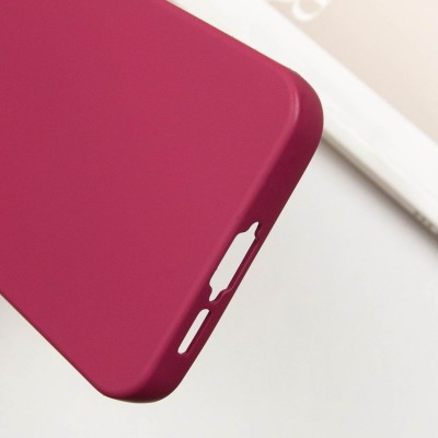 Чохол TPU GETMAN Liquid Silk Full Camera для Samsung Galaxy S24 FE Бордовий / Marsala