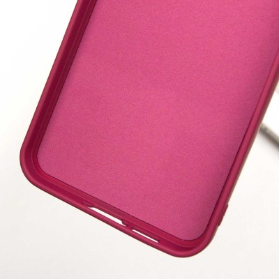 Чохол TPU GETMAN Liquid Silk Full Camera для Samsung Galaxy S24 FE Бордовий / Marsala
