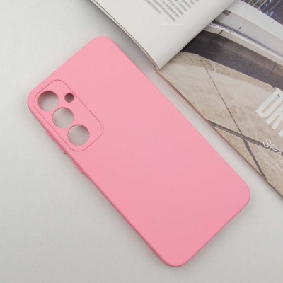 Чохол TPU GETMAN Liquid Silk Full Camera для Samsung Galaxy S24 FE Рожевий / Pink