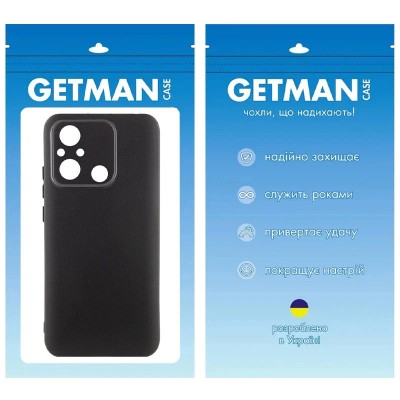 Чохол TPU GETMAN Liquid Silk Full Camera для Xiaomi Redmi 12C Чорний / Black Чохол TPU GETMAN Liquid Silk Full Camera для Xiaomi Redmi 12C Чорний / Black