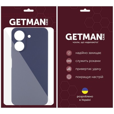 Чохол TPU GETMAN Liquid Silk Full Camera для Xiaomi Redmi 13C / Poco C65 Синій / Midnight Blue