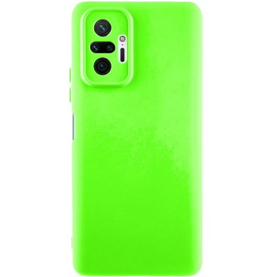 Чохол TPU GETMAN Liquid Silk Full Camera для Xiaomi Redmi Note 10 Pro / 10 Pro Max Салатовий / Neon Green