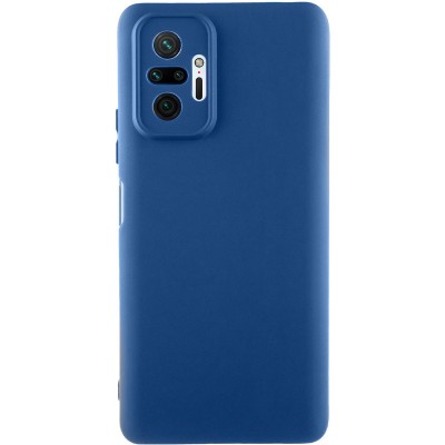 Чохол TPU GETMAN Liquid Silk Full Camera для Xiaomi Redmi Note 10 Pro / 10 Pro Max Синій / Navy Blue