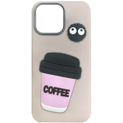 Чохол TPU Leather Toys для Apple iPhone 12 Pro Max / 13 Pro Max (6.7") Coffee / Pink Чохол TPU Leather Toys для Apple iPhone 12 Pro Max / 13 Pro Max (6.7") Coffee / Pink