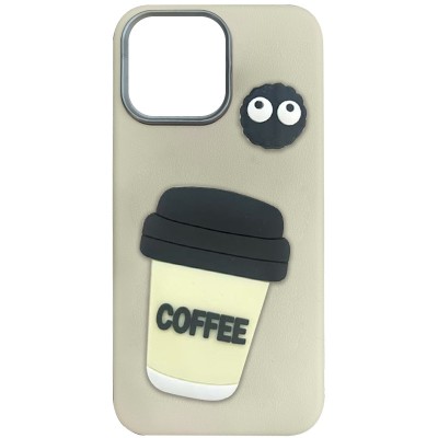 Чохол TPU Leather Toys для Apple iPhone 15 Pro (6.1") Coffee / Sand Чохол TPU Leather Toys для Apple iPhone 15 Pro (6.1") Coffee / Sand