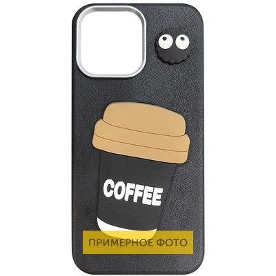 Чохол TPU Leather Toys для Apple iPhone 16e (6.1") Coffee / Black Чохол TPU Leather Toys для Apple iPhone 16e (6.1") Coffee / Black