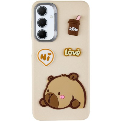 Чохол TPU Leather Toys для Samsung Galaxy A25 5G Capybara / Sand