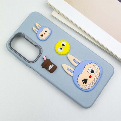 Чохол TPU Leather Toys для Samsung Galaxy A25 5G Labubu / Blue