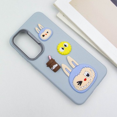 Чохол TPU Leather Toys для Samsung Galaxy A35 Labubu / Blue Чохол TPU Leather Toys для Samsung Galaxy A35 Labubu / Blue