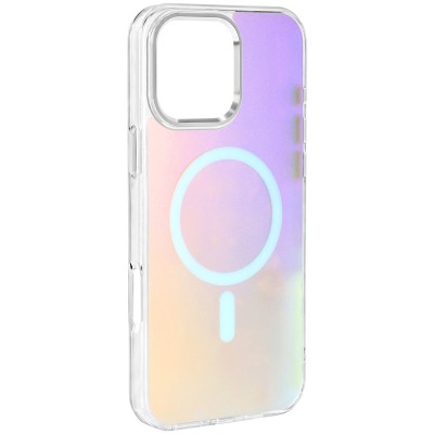 Чохол TPU Lunar Glow (MagFit) для Apple iPhone 16 (6.1") Silver White Чохол TPU Lunar Glow (MagFit) для Apple iPhone 16 (6.1") Silver White